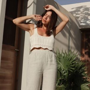 LAUDE the Label Lyric Crochet Tank Top